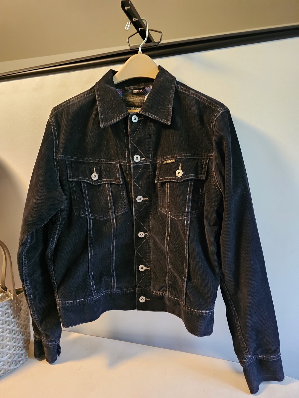G Star Black Corduroy Trucker Jacket - Men